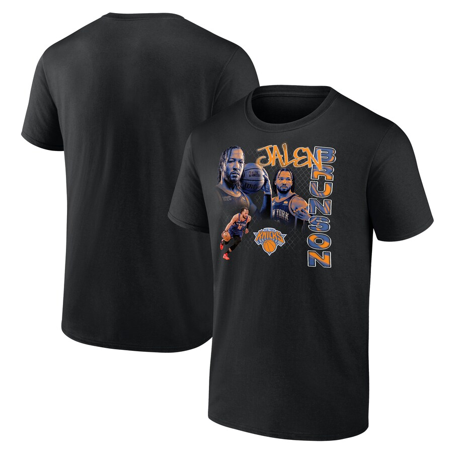 Men's New York Knicks Jalen Brunson Black Notorious 3.0 Player T-Shirt - Puhuasuan