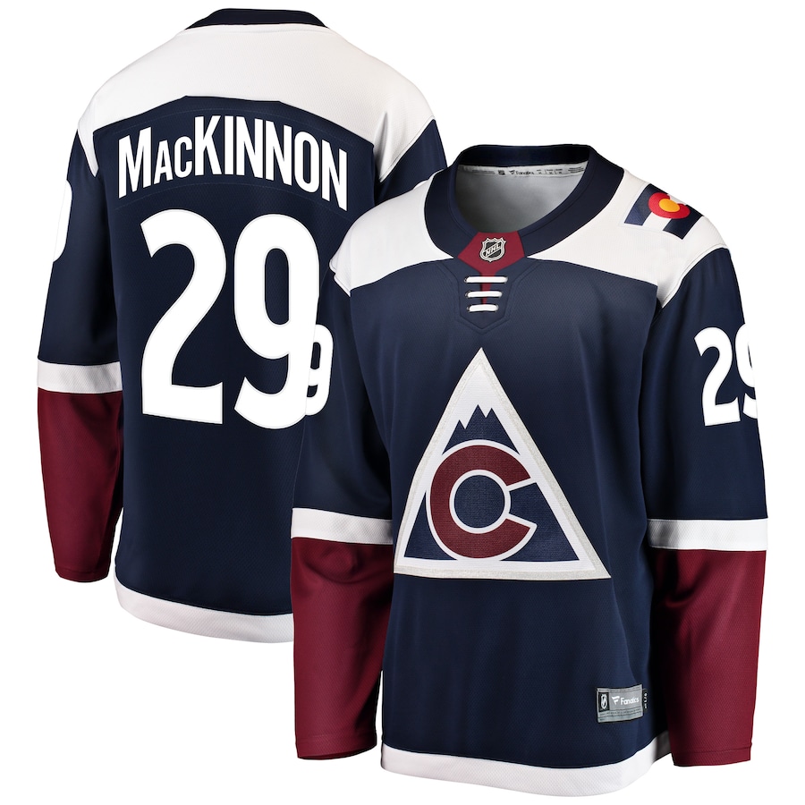 Men's Colorado Avalanche Nathan MacKinnon Fanatics Branded Navy Alternate Breakaway Player Jersey - Puhuasuan
