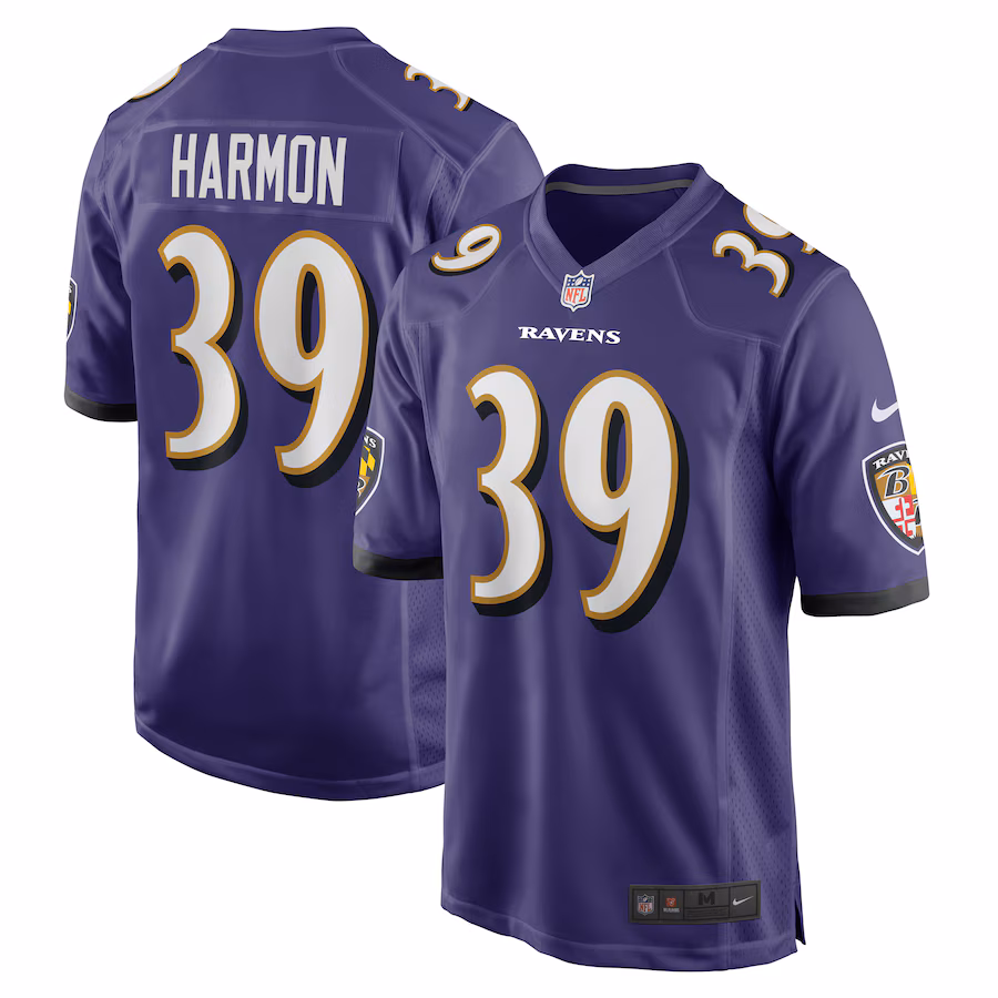 Men's Baltimore Ravens Duron Harmon Nike  Purple  Game Jersey - Puhuasuan