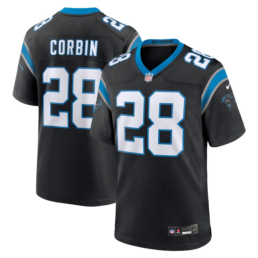 Men's Carolina Panthers Jashaun Corbin Nike  Black Team Game Jersey - Puhuasuan