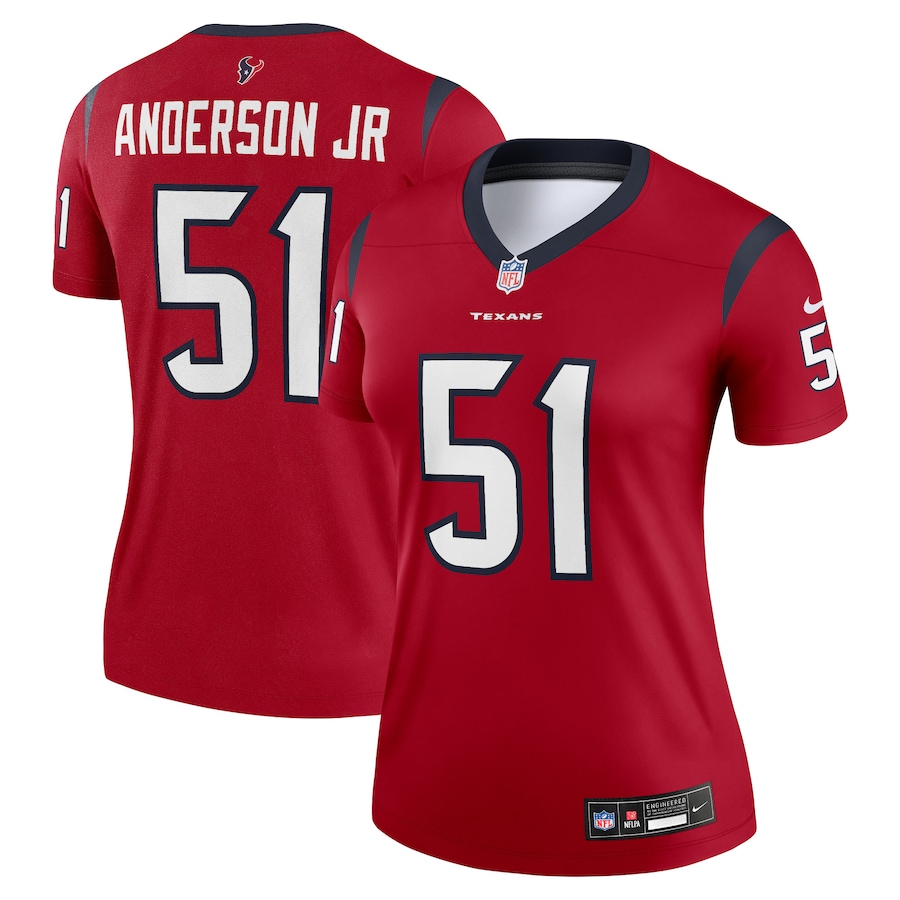 Women's Houston Texans Will Anderson Jr. Nike Red Alternate Legend Player Performance Top - Puhuasuan