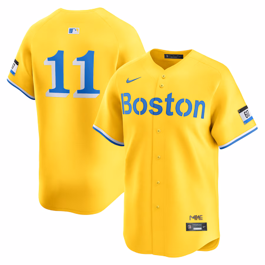 Men's Boston Red Sox Rafael Devers Nike Gold City Connect Limited Player Jersey - Puhuasuan