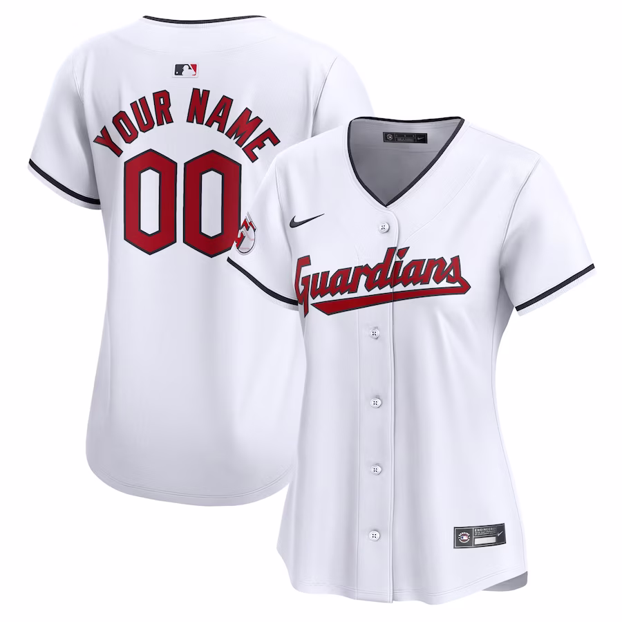 Women's Cleveland Guardians Nike White Home Limited Custom Jersey - Puhuasuan