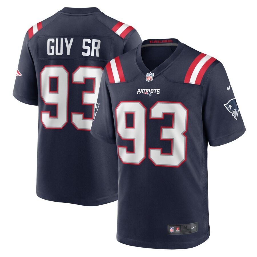 Men's New England Patriots Lawrence Guy Nike  Navy Team Game Jersey - Puhuasuan