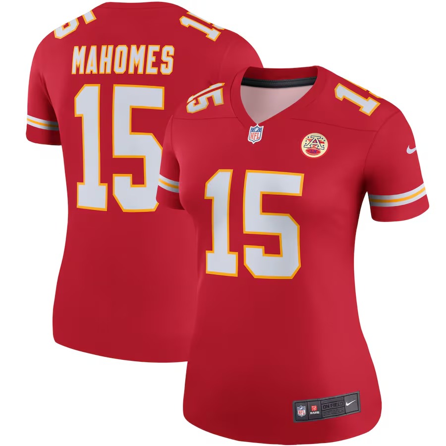 Women's Kansas City Chiefs Patrick Mahomes Nike Red Legend Player Performance Top - Puhuasuan