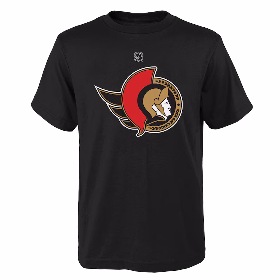 Youth Ottawa Senators Black Primary Logo T-Shirt - Puhuasuan