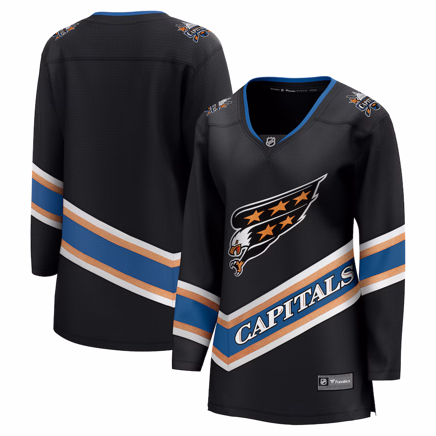 Women's Washington Capitals Fanatics Black Alternate 50th Anniversary Breakaway Jersey - Puhuasuan
