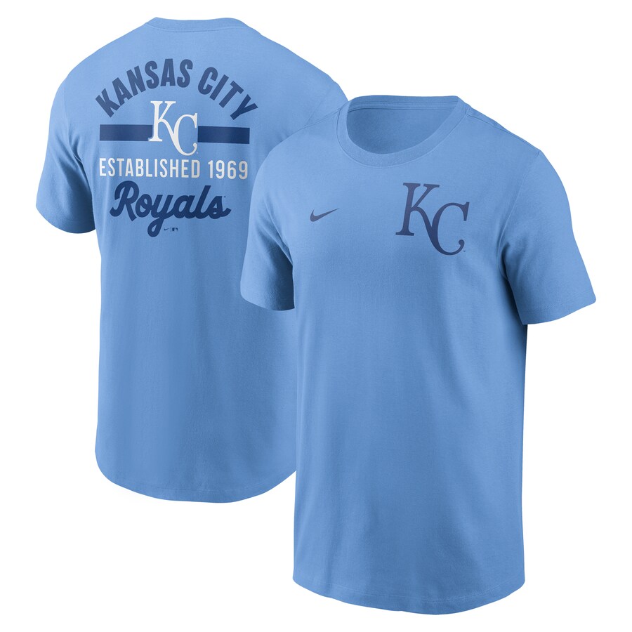 Men's Kansas City Royals Nike Light Blue 2-Hit T-Shirt - Puhuasuan