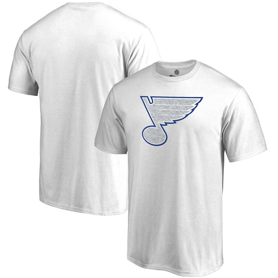Men's St. Louis Blues White WhiteOut T-Shirt - Puhuasuan