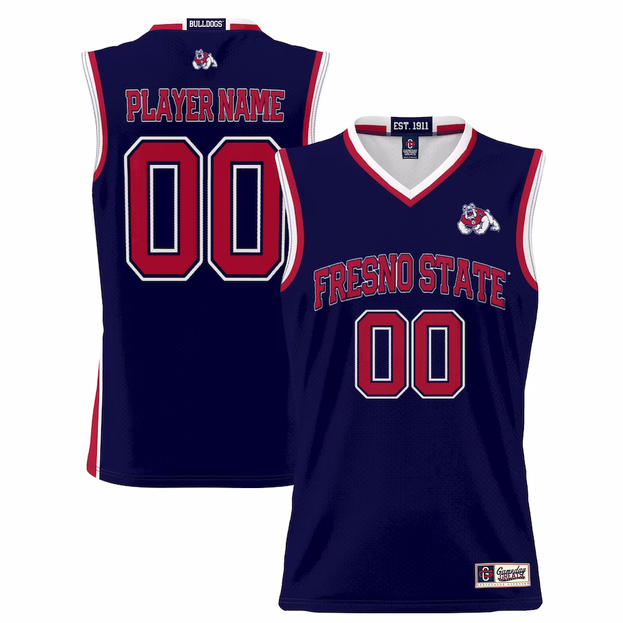 Fresno State Bulldogs GameDay Greats Youth NIL Pick-A-Player Lightweight Basketball Jersey - Navy - Puhuasuan