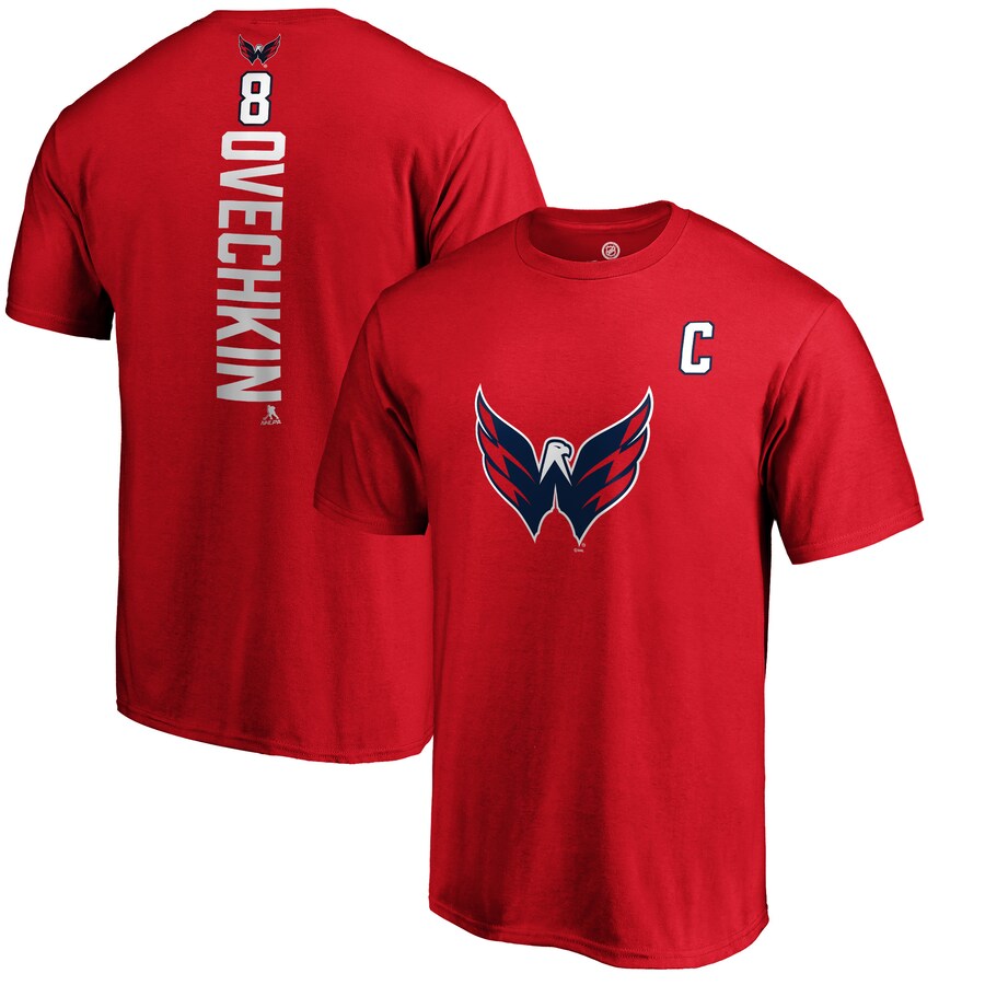 Men's Washington Capitals Alexander Ovechkin Red Playmaker T-Shirt - Puhuasuan