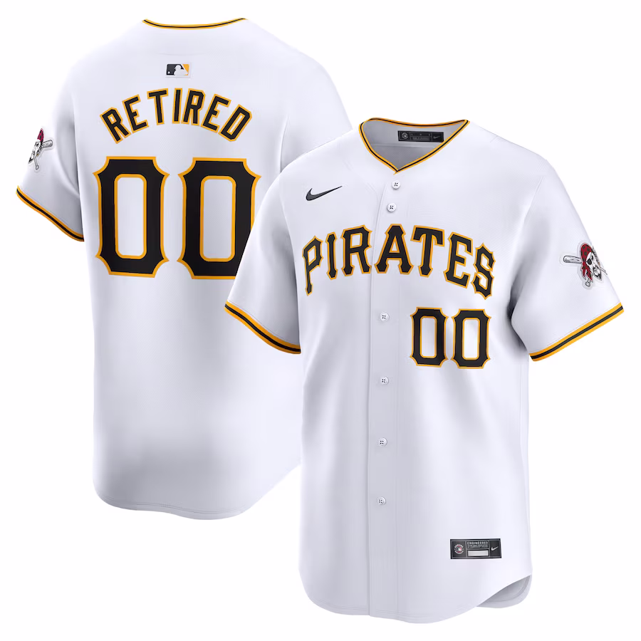 Men's Pittsburgh Pirates Nike White Home Limited Pick-A-Player Retired Roster Jersey - Puhuasuan