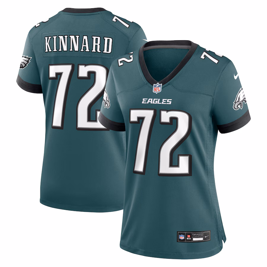 Women's Philadelphia Eagles Darian Kinnard Nike Midnight Green Team Game Jersey - Puhuasuan