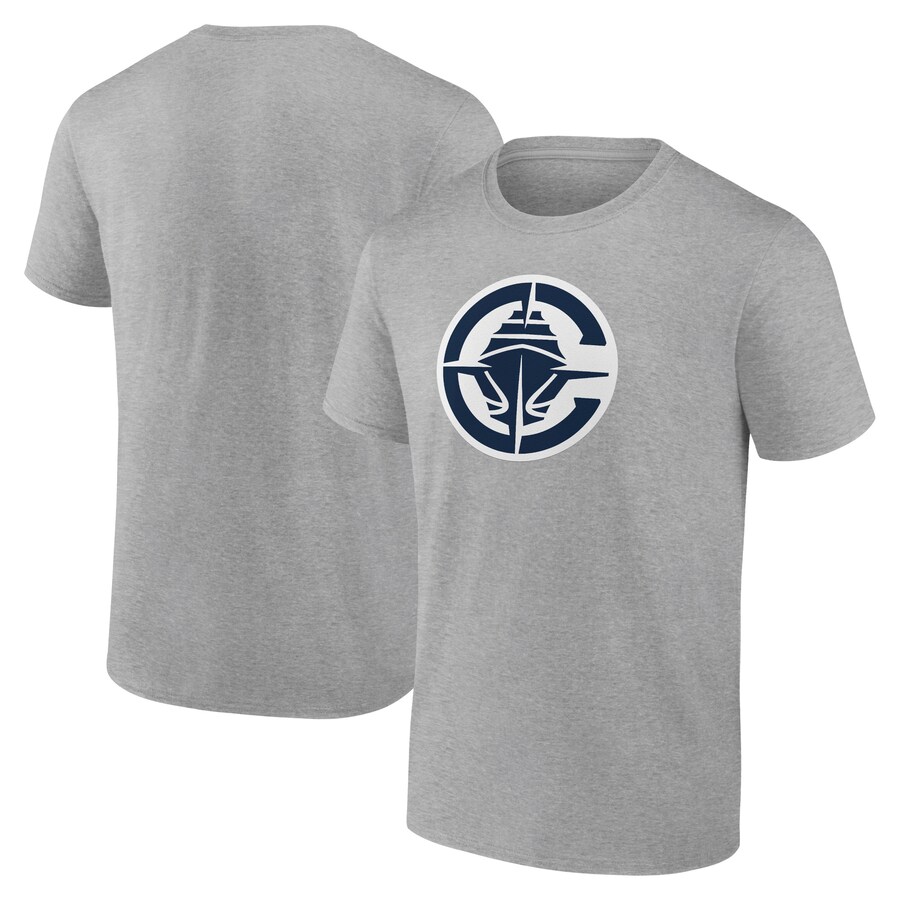 Men's LA Clippers  Heather Gray Primary Logo T-Shirt - Puhuasuan