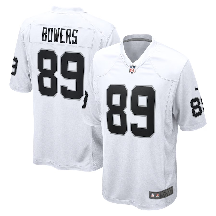 Men's Las Vegas Raiders Brock Bowers Nike  White Game Jersey - Puhuasuan