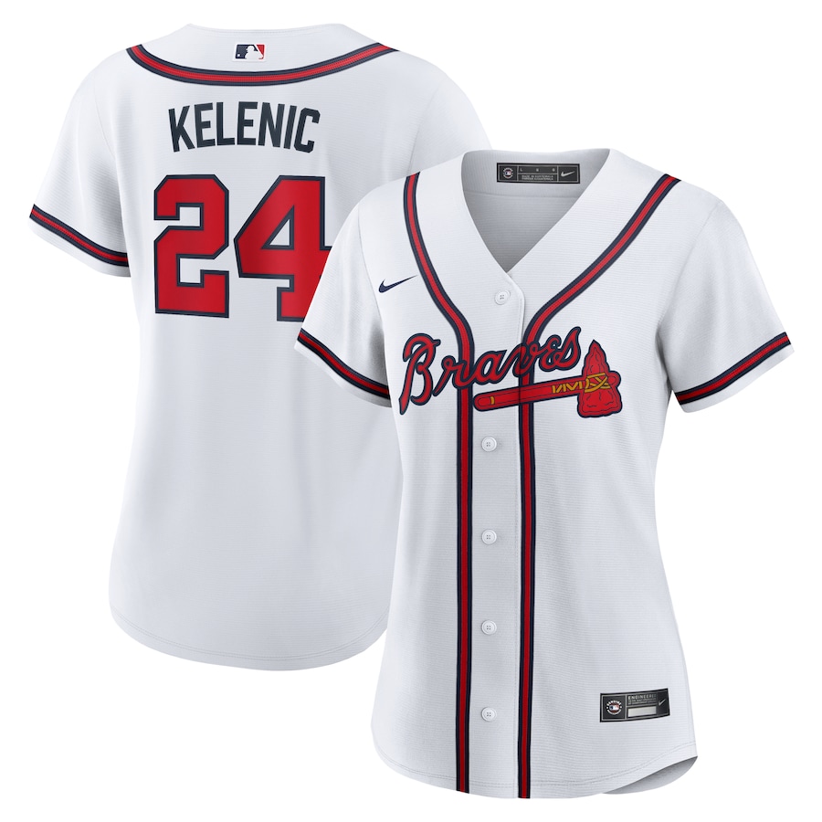 Women's Atlanta Braves Jarred Kelenic Nike White Home Replica Jersey - Puhuasuan