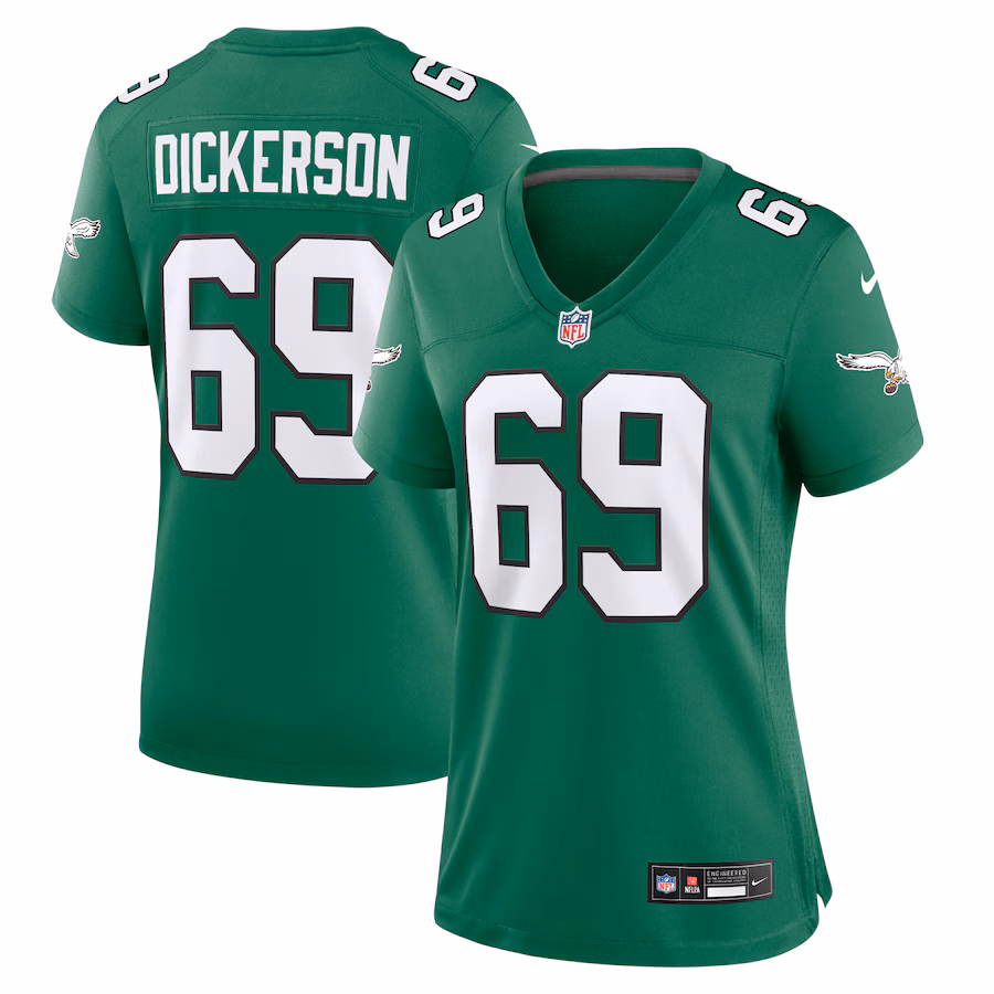 Women's Philadelphia Eagles Landon Dickerson Nike Kelly Green Alternate Game Jersey - Puhuasuan