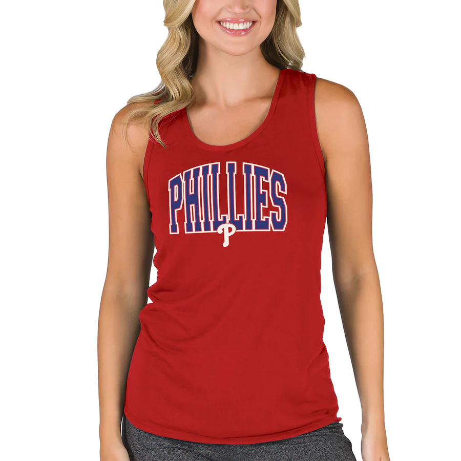 Women's Philadelphia Phillies Concepts Sport Red Marathon Racerback Tank Top - Puhuasuan