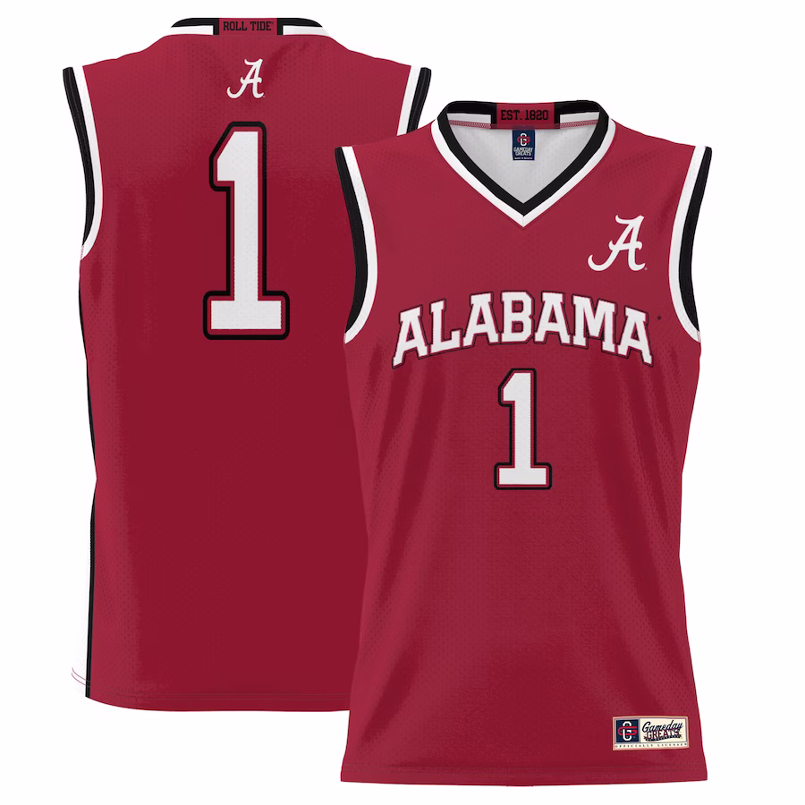 #1  Alabama Crimson Tide GameDay Greats  Lightweight Basketball Jersey - Crimson - Puhuasuan