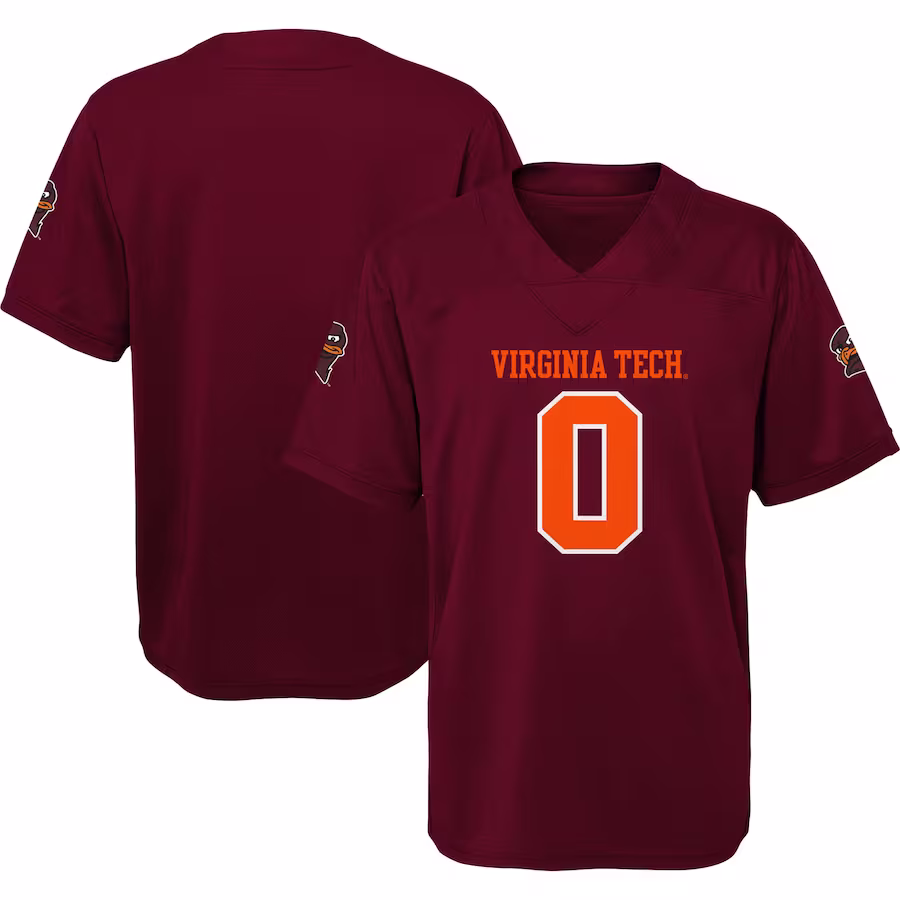 #0 Virginia Tech Hokies Youth Jersey - Maroon - Puhuasuan