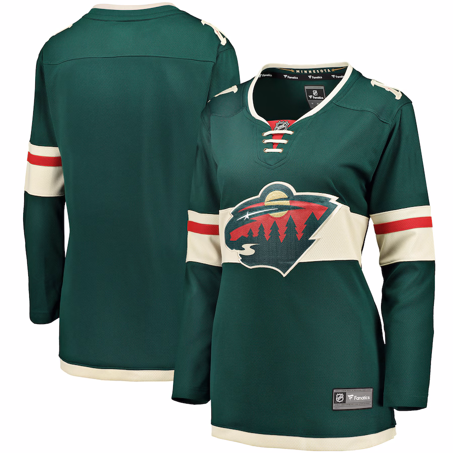 Women's Minnesota Wild Fanatics Green Breakaway Home Jersey - Puhuasuan