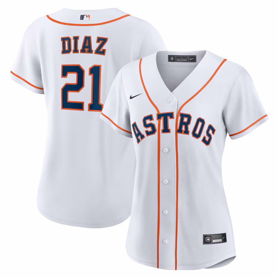 Women's Houston Astros Yainer Diaz Nike White Home Replica Jersey - Puhuasuan