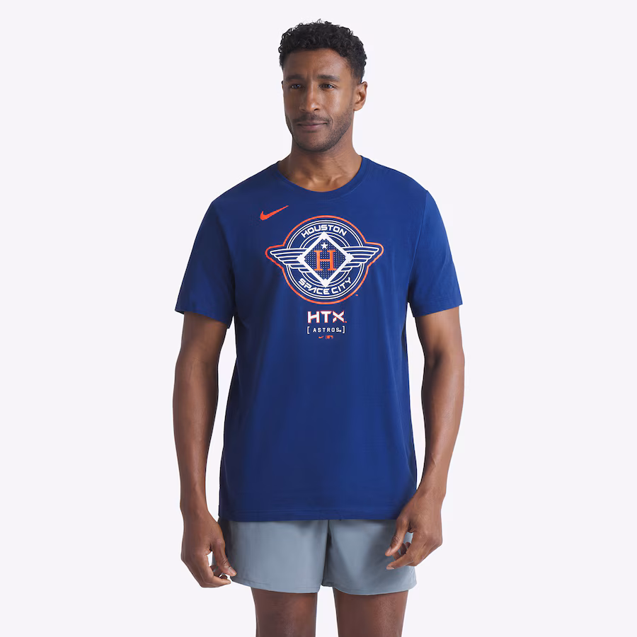 Men's Houston Astros Nike Navy 2025 City Connect Logo T-Shirt - Puhuasuan