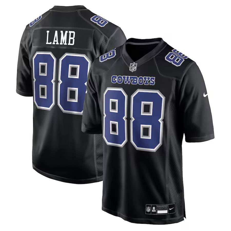 Men's Dallas Cowboys CeeDee Lamb Nike Carbon Black Fashion Game Jersey - Puhuasuan