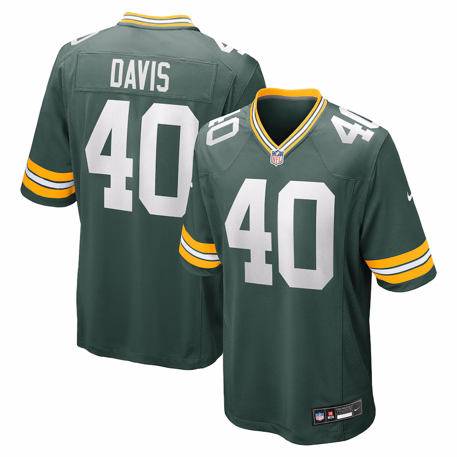Men's Green Bay Packers LJ Davis Nike Green Game Jersey - Puhuasuan