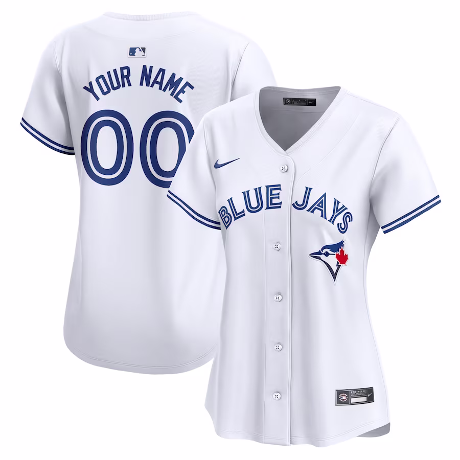 Women's Toronto Blue Jays Nike White Home Limited Custom Jersey - Puhuasuan