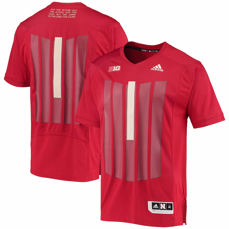 Nebraska Huskers adidas Strategy Baseball Jersey - Scarlet - Puhuasuan