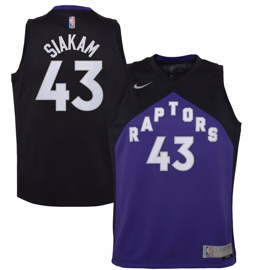 Youth Toronto Raptors Pascal Siakam Nike Black/Purple 2020/21 Swingman Player Jersey - Earned Edition - Puhuasuan
