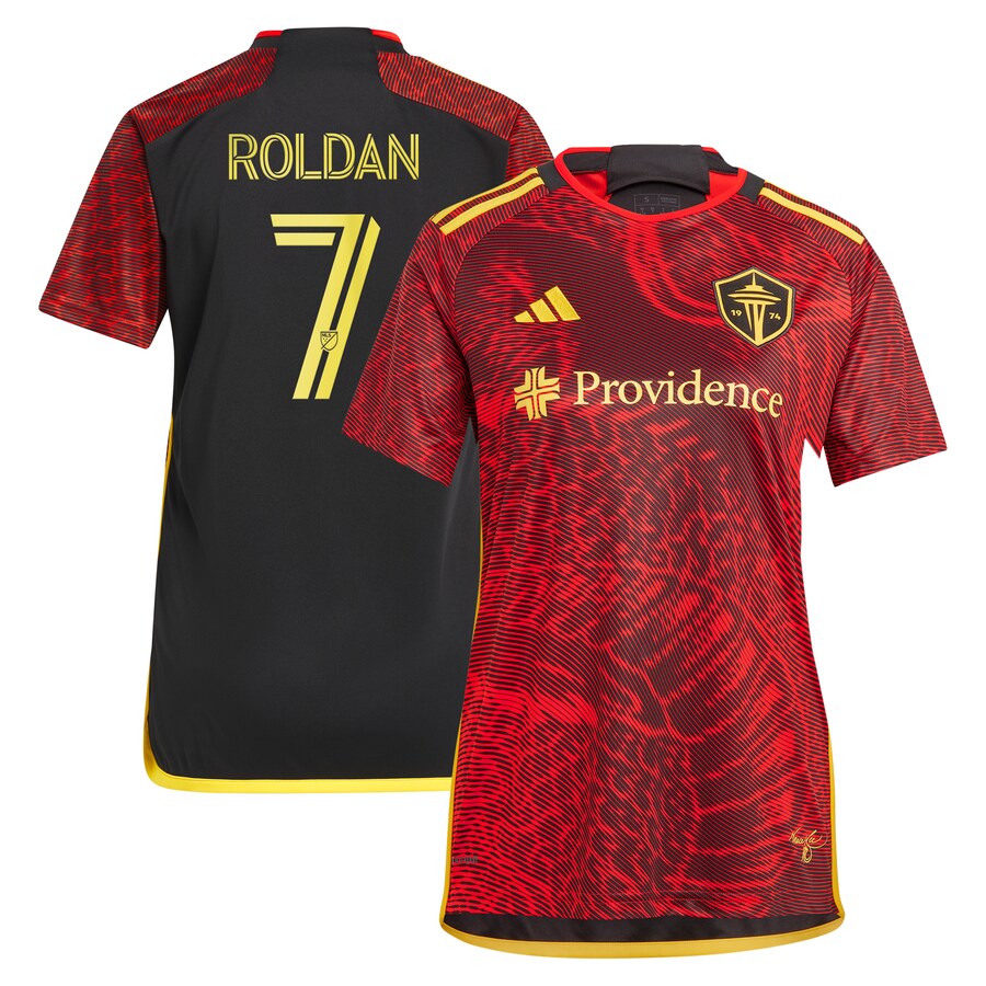 Women's Seattle Sounders FC Cristian Roldan adidas Red 2024 The Bruce Lee Kit Replica Player Jersey - Puhuasuan