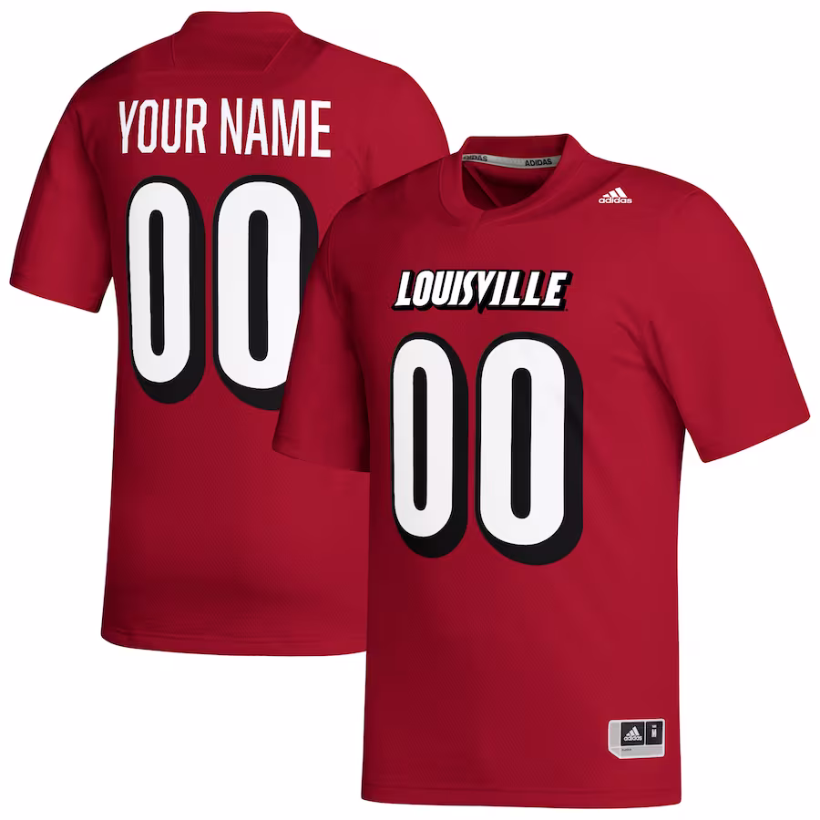 Louisville Cardinals adidas Custom Football Jersey - Red - Puhuasuan
