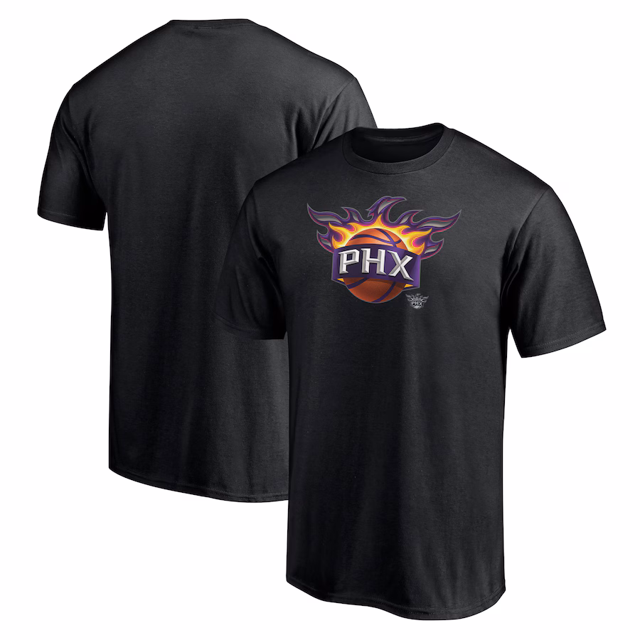 Men's Phoenix Suns  Black Midnight Mascot T-Shirt - Puhuasuan