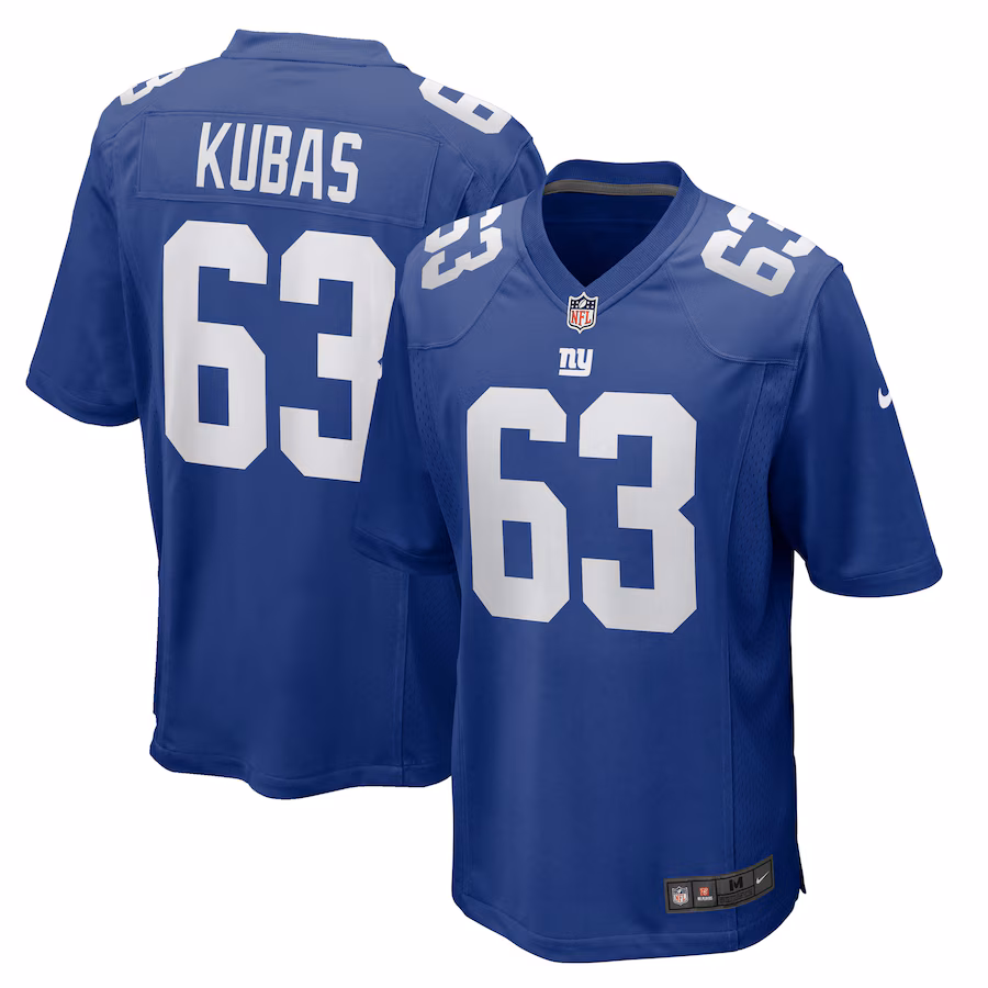 Men's New York Giants Jake Kubas Nike Royal Team Game Jersey - Puhuasuan