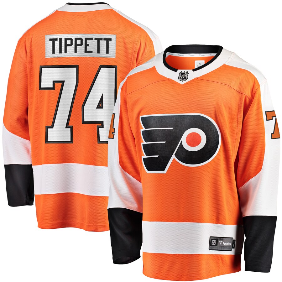 Men's Philadelphia Flyers Owen Tippett Fanatics Branded Orange Home Breakaway Player Jersey - Puhuasuan