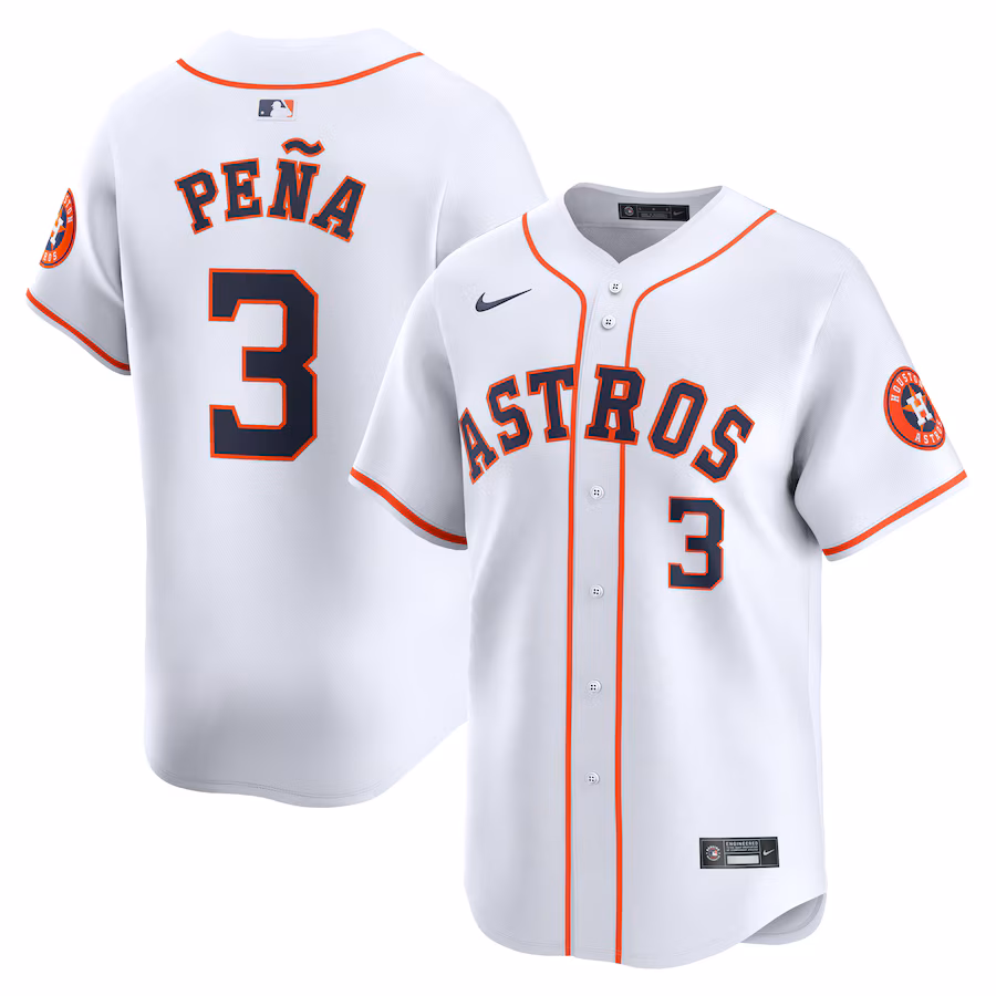 Men's Houston Astros Jeremy Peña Nike White Home Limited Player Jersey - Puhuasuan