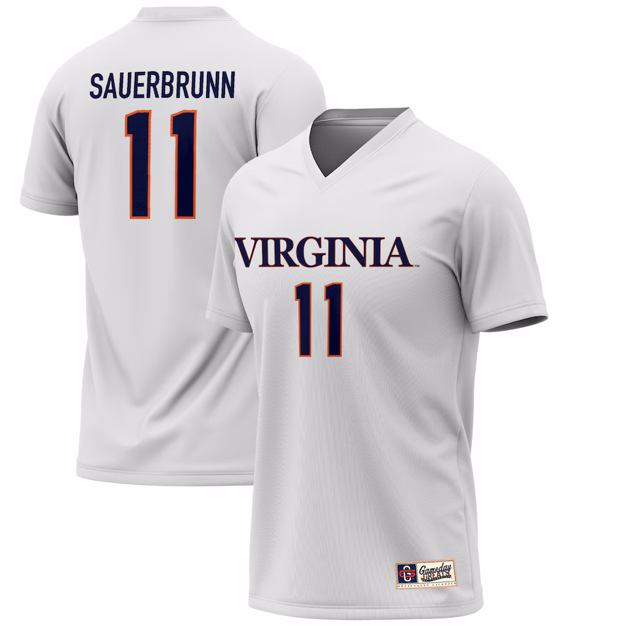 Men's GameDay Greats Becky Sauerbrunn White Virginia Cavaliers Lightweight Alumni Soccer Jersey - Puhuasuan