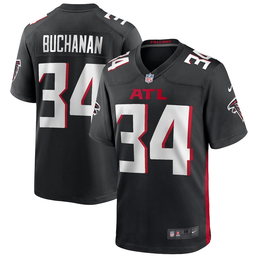 Men's Atlanta Falcons Ray Buchanan Nike Black Game Retired Player Jersey - Puhuasuan