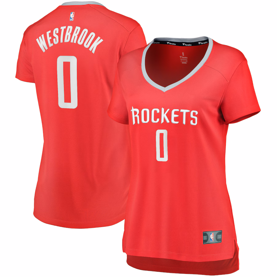 Women's Houston Rockets Russell Westbrook Fanatics Red Fast Break Replica Jersey - Icon Edition - Puhuasuan
