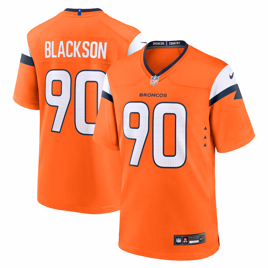 Men's Denver Broncos Angelo Blackson Nike  Orange Game Jersey - Puhuasuan