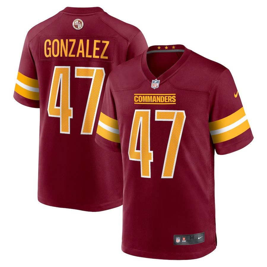 Men's Washington Commanders Zane Gonzalez Nike Burgundy Game Jersey - Puhuasuan