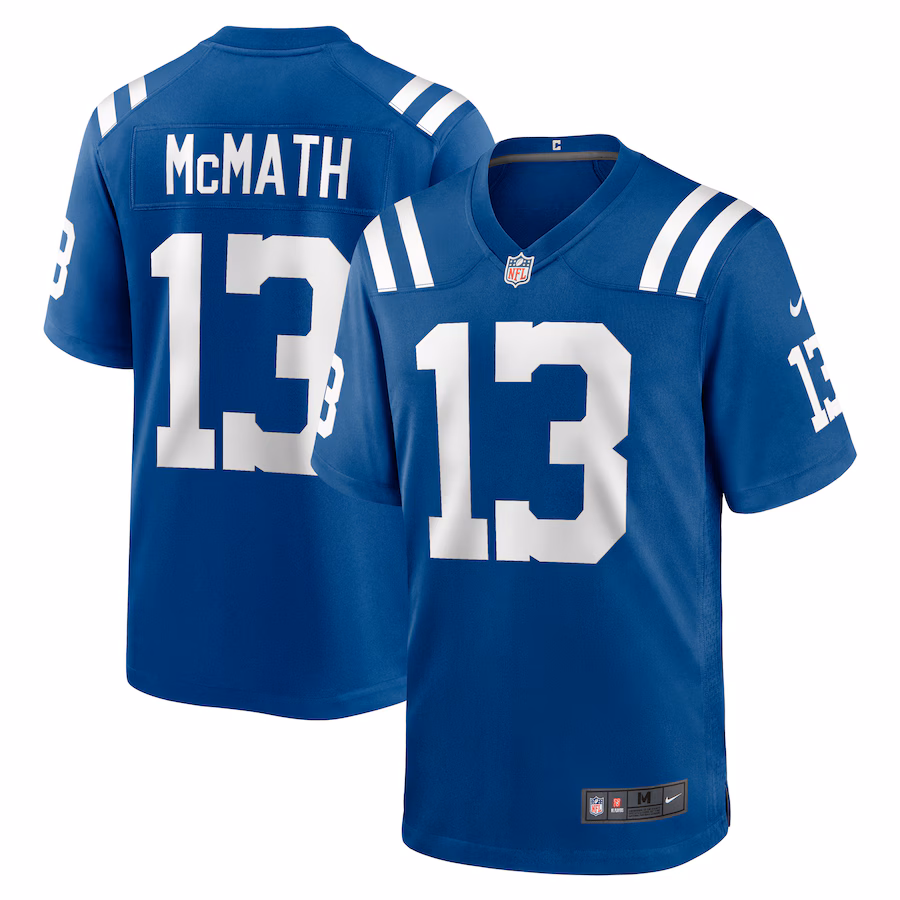 Men's Indianapolis Colts Racey McMath Nike  Royal Team Game Jersey - Puhuasuan