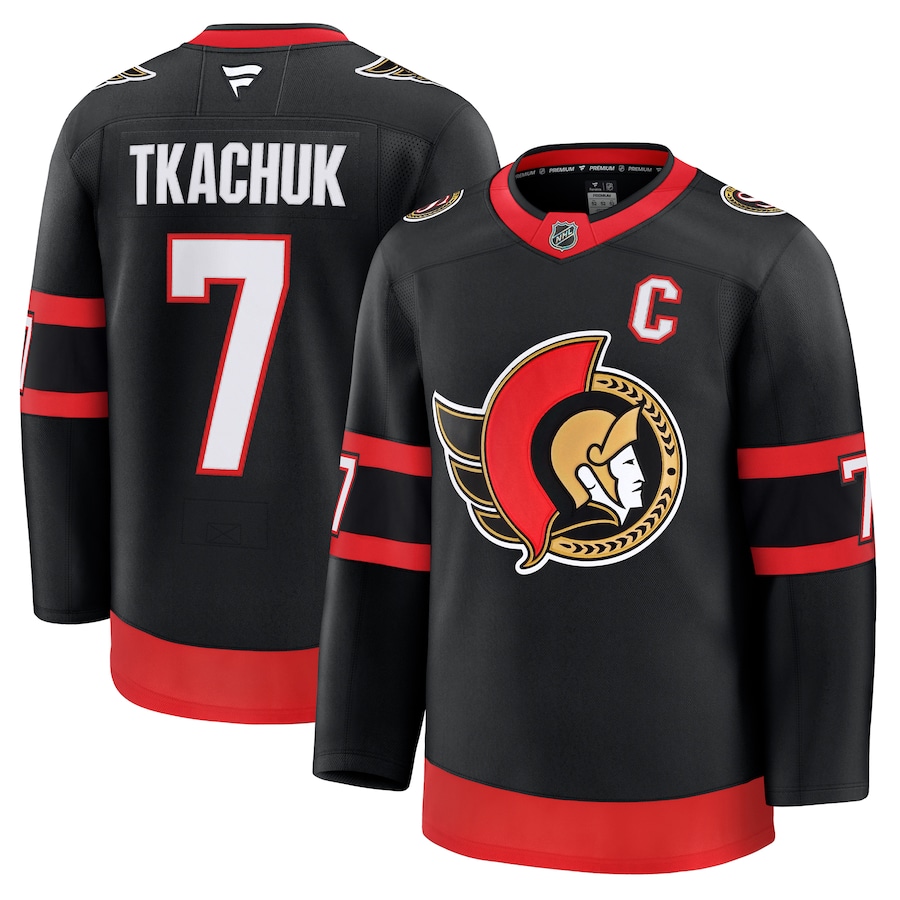 Men's Ottawa Senators Brady Tkachuk Fanatics Black Home Premium Jersey - Puhuasuan