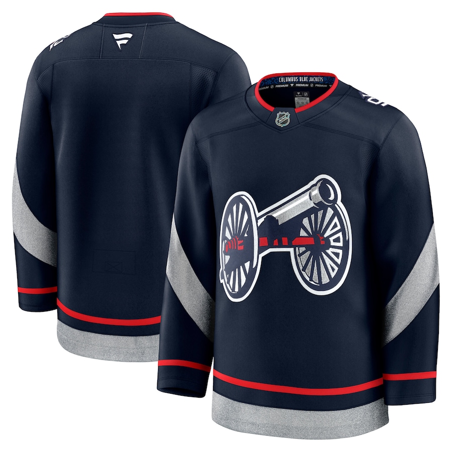 Men's Columbus Blue Jackets Fanatics Navy 2025 NHL Stadium Series Premium Jersey - Puhuasuan