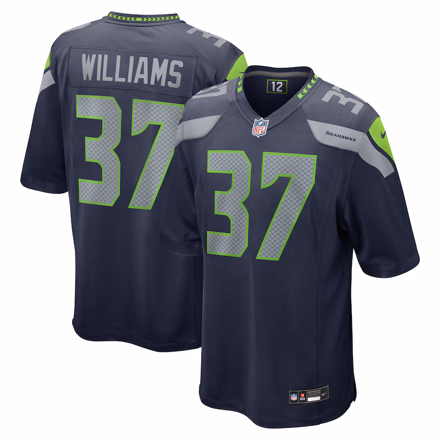Men's Seattle Seahawks Damarion Williams Nike College Navy Game Jersey - Puhuasuan