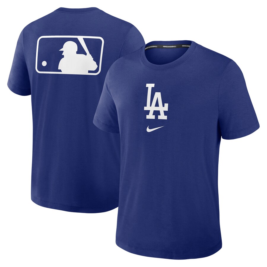 Men's Los Angeles Dodgers Nike Royal Authentic Collection Early Work Tri-Blend Performance T-Shirt - Puhuasuan