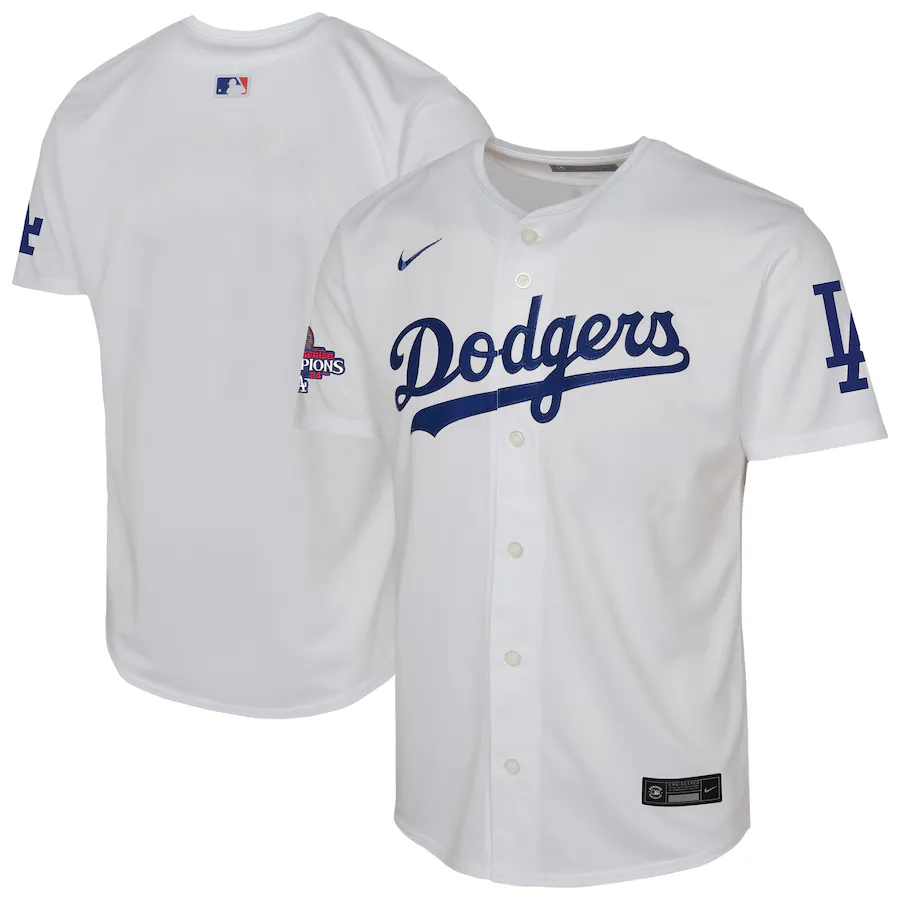 Youth Los Angeles Dodgers Nike White 2024 World Series Champions Home Limited Jersey - Puhuasuan