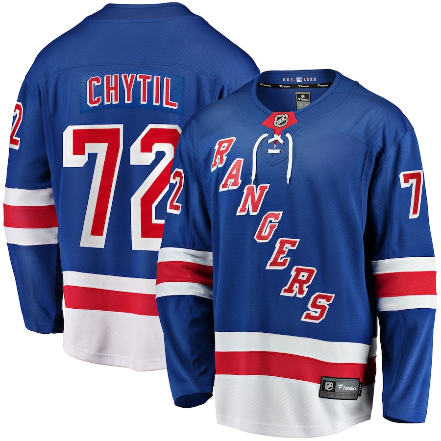 Men's New York Rangers Filip Chytil Fanatics Blue Home Breakaway Jersey - Puhuasuan